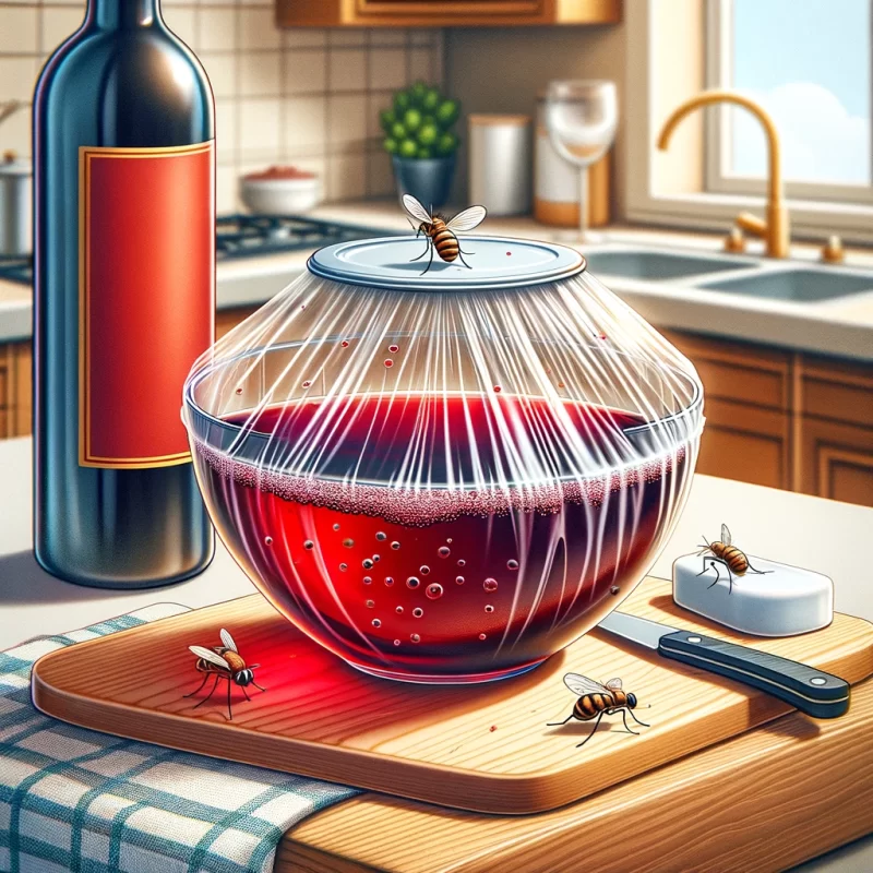 red wine dish soap fruit fly trap
